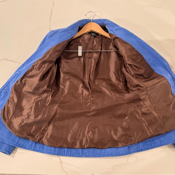 Corduroy Blazer with Brown Elbow Patchs Blazer Jacket Blazer - Picture 3 of 4